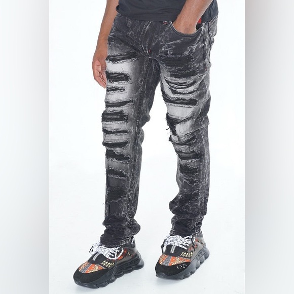 FROST ORIGINALS ALL OVER SHREDDED JEANS - Picture 4 of 4